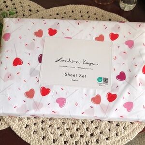 London Kaye Valentines LOLLIPOPS Sheet Set - TWIN
